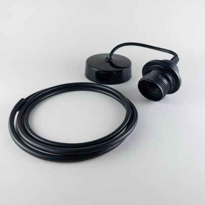 Custom Length Black Pendant Set