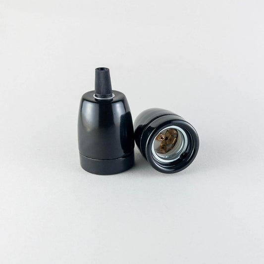 Mid-Century Porcelain Lamp Holder