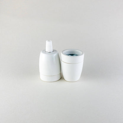 Mid-Century Porcelain Lamp Holder